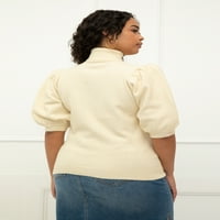 Елементи женски плус големина џемпер од ракав за ракав
