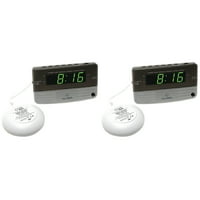 2pk Sonic Alert SB200SS Sonic Boom Travel Alarm часовник со супер шејкер