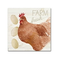 Трговска марка ликовна уметност „Lifeивотот на фармата пилешко II“ платно уметност од Кетлин Пар МекКена