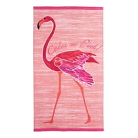 Подобри домови и градина памук Фламинго печатена пешкир за плажа, секоја